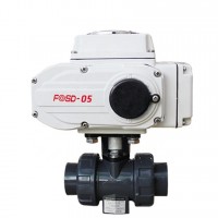 DN15-200 2 Way Full Port Electric PVC Plastic Double Union Ball Valve