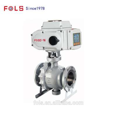 electric control WCB body PTFE seat seal trunnion ball valve