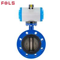 Cast iron wafer rubber seal pneumatic actuator butterfly valve with handwheel